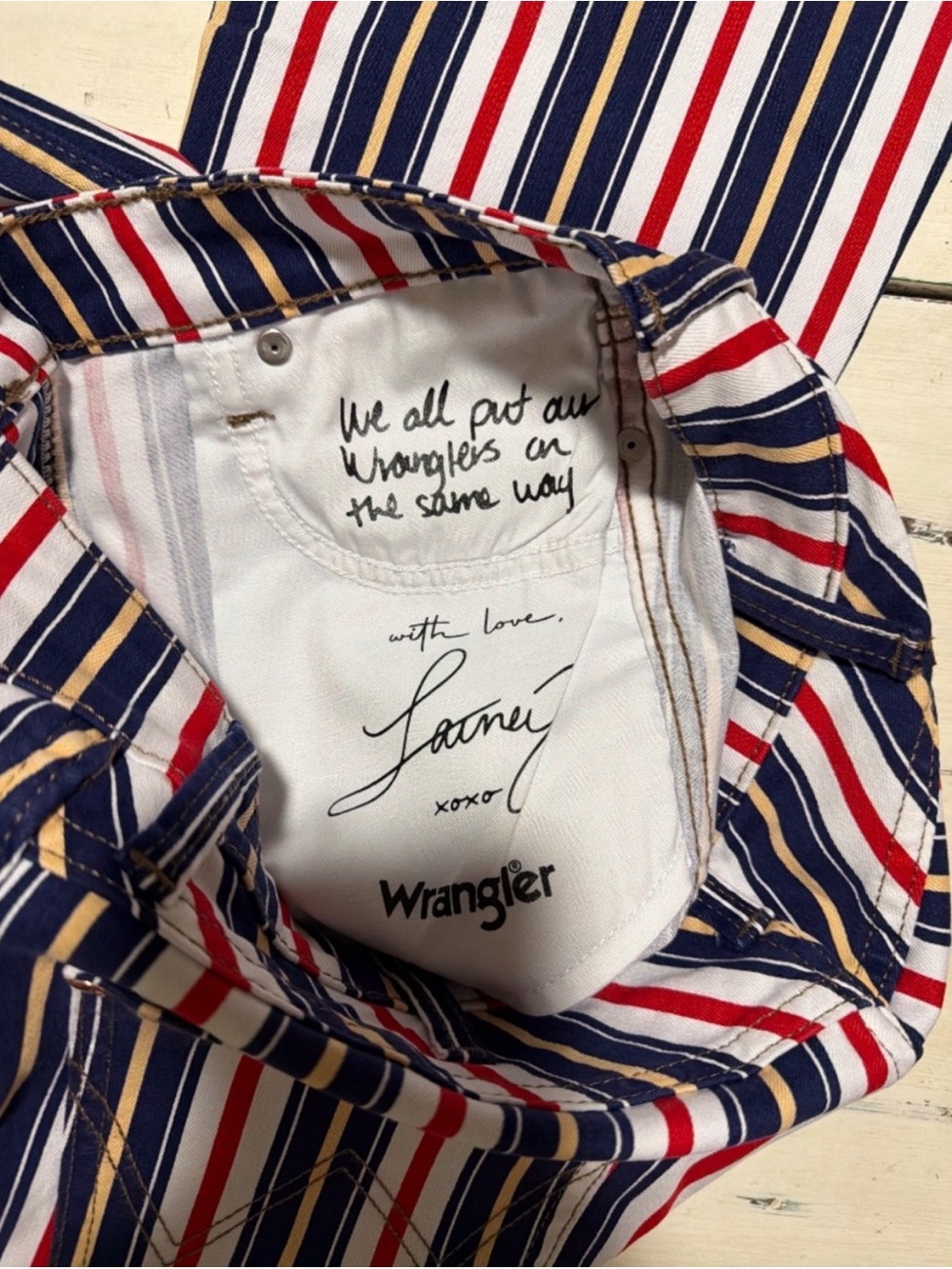 Wrangler x Lainey Wilson Patriotic Stripe Jeans - Picture 7 of 7